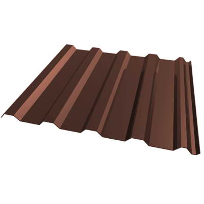 Профнастил окрашенный МП20 0,70x1100x2000 шоколадно-коричневый